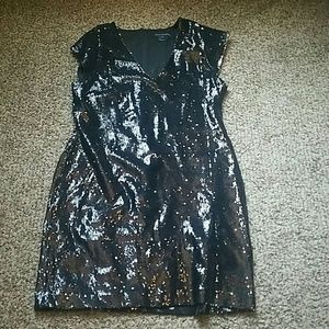 French Connection Sequin Midi Dress